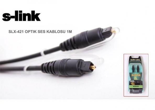 S-LINK 1m Dijital Optik Ses Kablosu SLX-421