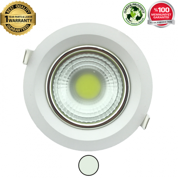 10W Oval Cam LED Armatür (Downlight) Beyaz