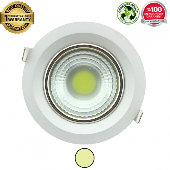 10W Oval Cam LED Armatür (Downlight) Gün Işığı