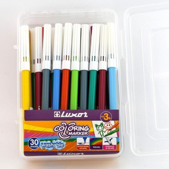 Luxor Keçeli Kalem Set 30 Renk Plastik Kutulu