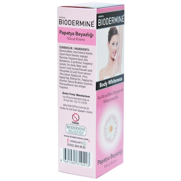 Minera Biodermine Koltuk Altı Bikini Vücut Beyazlatıcı Krem 75ML - 3