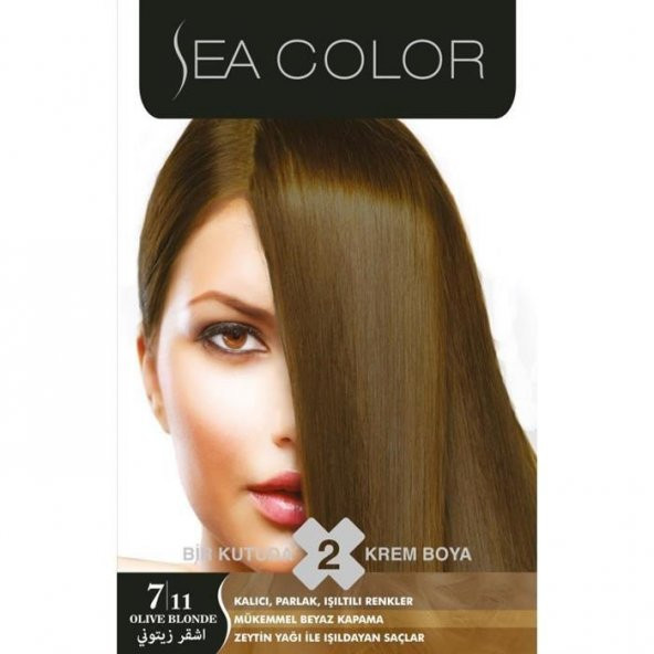 Sea Color 2li Krem Saç Boyası  7/11 Yoğun Küllü Kumral