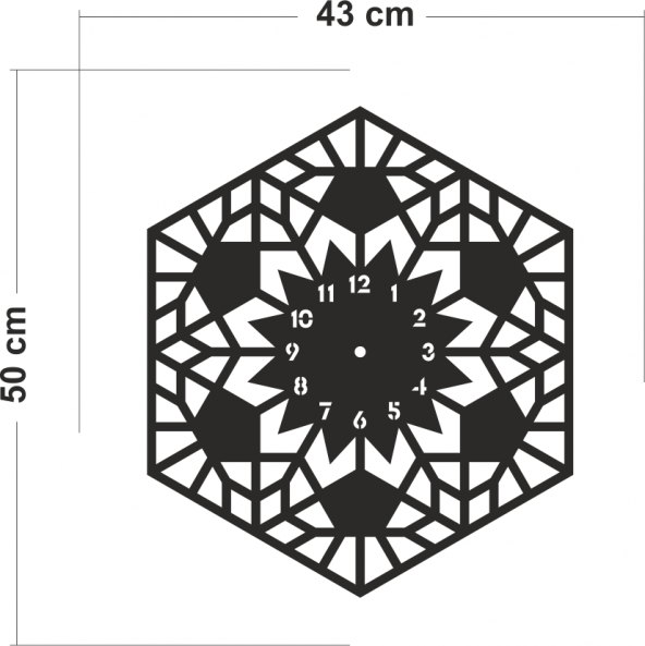 OSMANLI MOTİFİ4 AHŞAP SAAT - 2