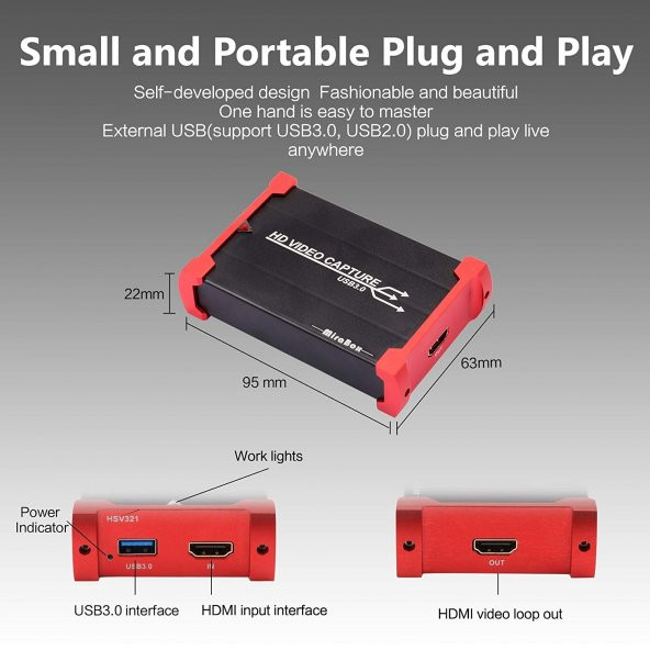 MiraBox USB 3.0 HDMI Game Capture Card - 7
