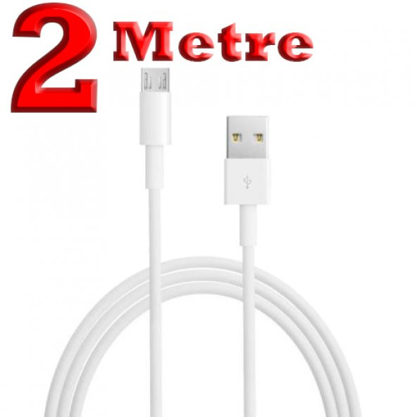 Samsung Lg Asus Htc Sony Micro Usb Şarj Data Kablosu 2 Metre