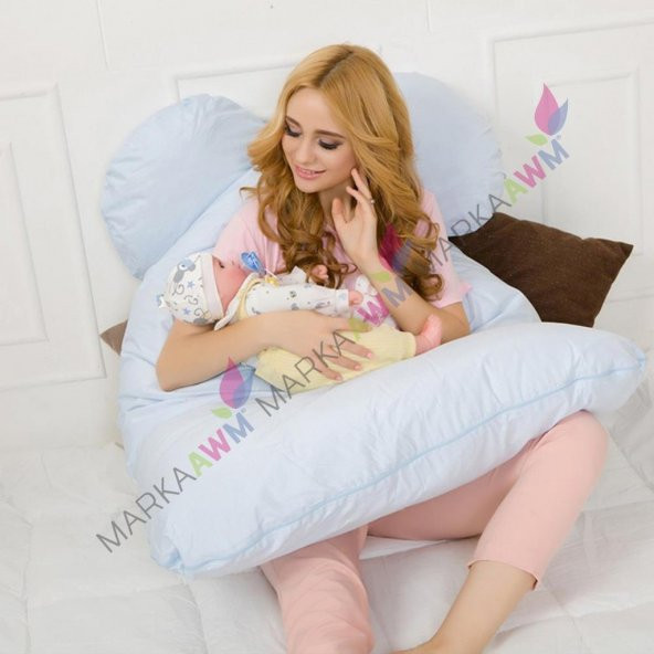 Hamile Yastığı 5 Bölge Destekli Pamuklu Hamile Emzirme Yastık - 8