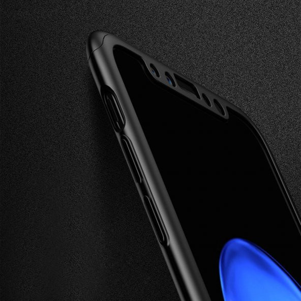iPhone X XS Kılıf 360 Derece Tam Koruma Full Body Kırılmaz Camlı - 2