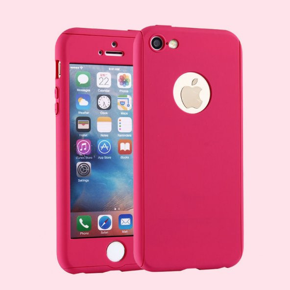 iPhone X XS Kılıf 360 Derece Tam Koruma Full Body Kırılmaz Camlı - 6