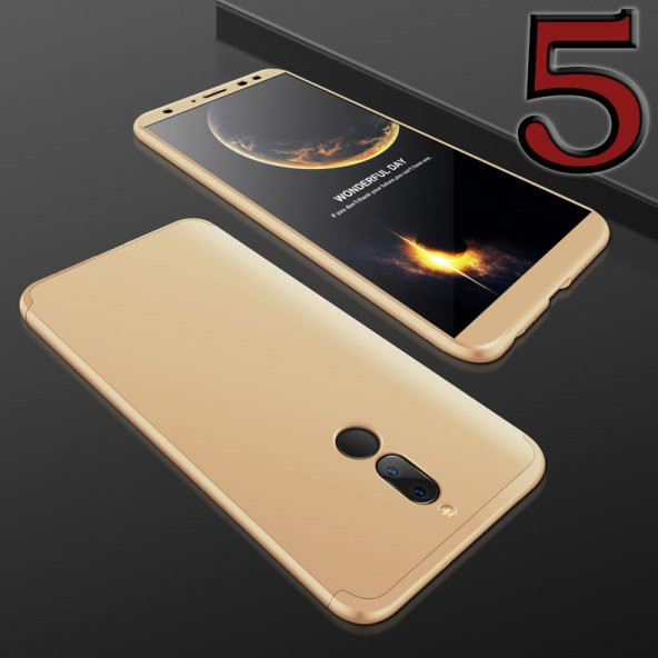 Huawei Mate 10 Lite Kılıf 360 Derece Kırılmaz Cam Hediye - 8
