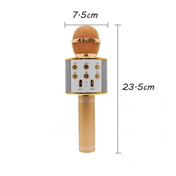 Sihirli Karaoke Mikrofon Bluetooth Sd Card Mikrofonu - 2