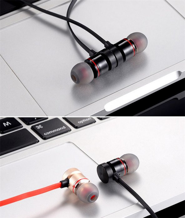 Ios Android Sport Mıknatıslı Kablosuz Bluetooth Kulaklık Stereo - 9