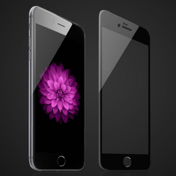 iPhone 8 Plus Kırılmaz Ekran Koruyucu Renkli 5D Cam Tam Kaplama