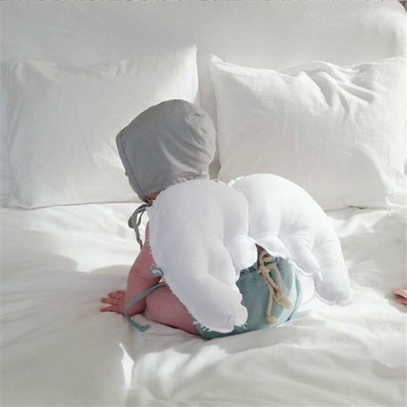 Bebek Melek Kanatlı Yastık Dekoratif Fotoğraf Objesi