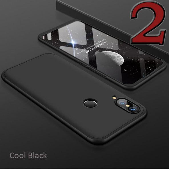 Huawei P20 Lite Kılıf 360 Derece Tam Koruma Kırılmaz Cam Hediye - 9