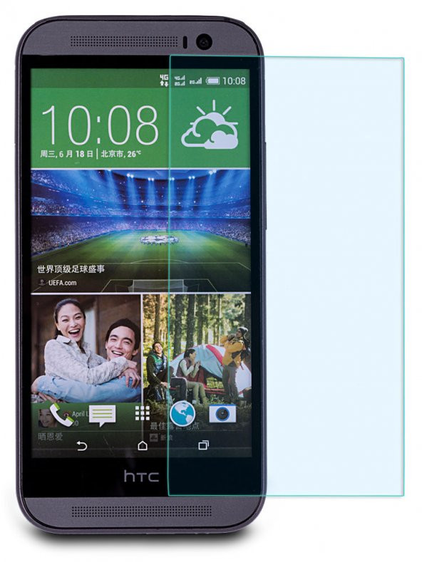 HTC One M8 Ekran Koruyucu Temperli Glass Cam