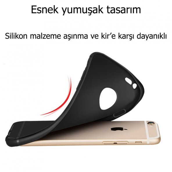 iPhone 8 Kılıf Tıpalı Şarj Giriş Tıpası Kamera Korumalı - 4
