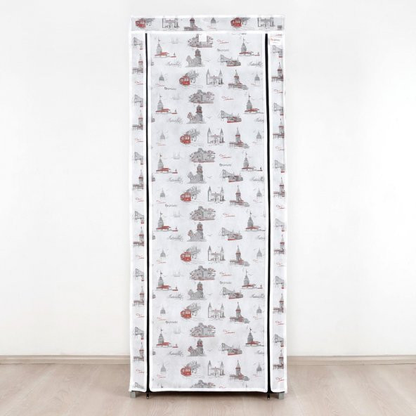 Prado 7 Raflı Çelik Profilli Bez Dolap, Ayakkabılık Tema İstanbul - 2