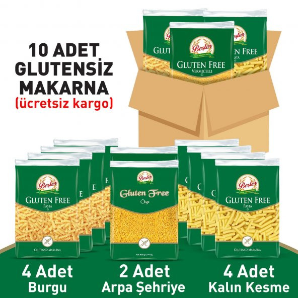 Beşler Glutensiz Makarna Paketi 10lu Koli