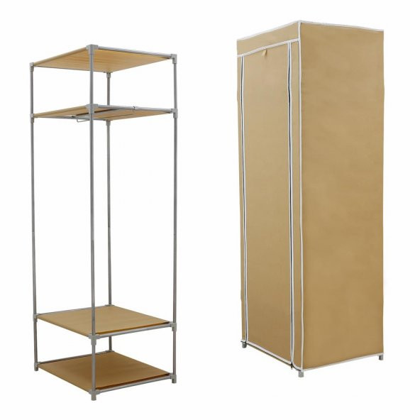 Prado Simple Portatif Çelik Profilli Bez Dolap - 2