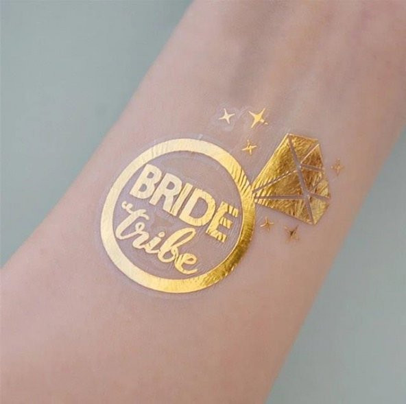10 ADET Team Bride Geçici Dövme Gelin Takımı Bride To Be Dövmesi