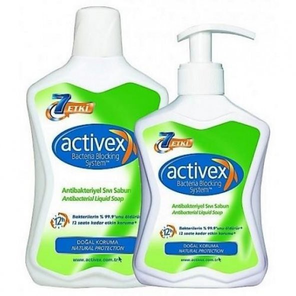 Activex Antibakteriyel Sıvı Sabun 1.5 lt + 700 ml Doğal