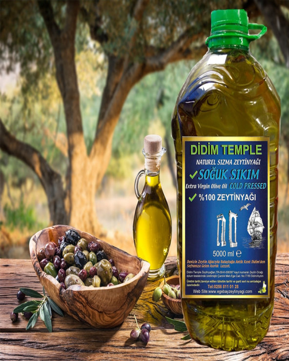 Egebay Didim Temple Soğuk Sıkım Erken Hasat Natürel Sızma Zeytinyağı 5 LT - 2