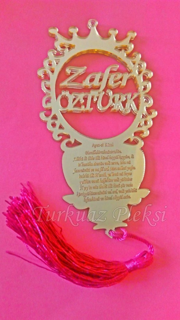 İSİMLİ ARABA DİKİZ AYNASI SÜSÜ NAZAR AYETİ YAZILI DİKİZ AYNA SÜSÜ - 2
