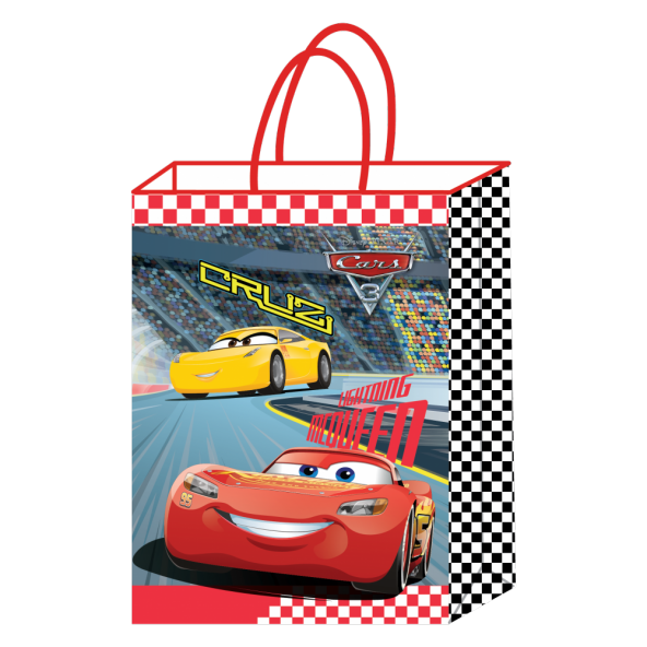 Cars Büküm Saplı Çanta 12 adet 18 x 24 cm