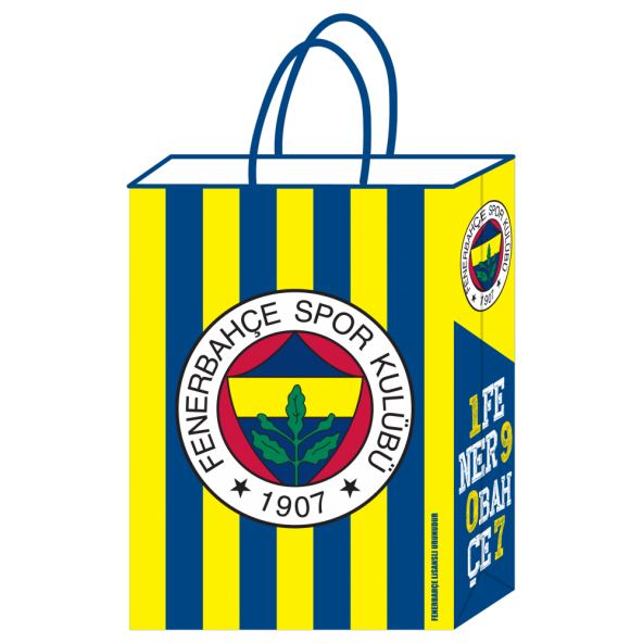 Fenerbahçe Büküm Saplı Çanta 12 adet 18 x 24 cm
