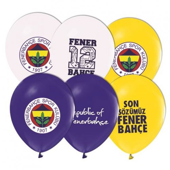 100 adet Çift Taraflı Fenerbahçe Baskılı Balon