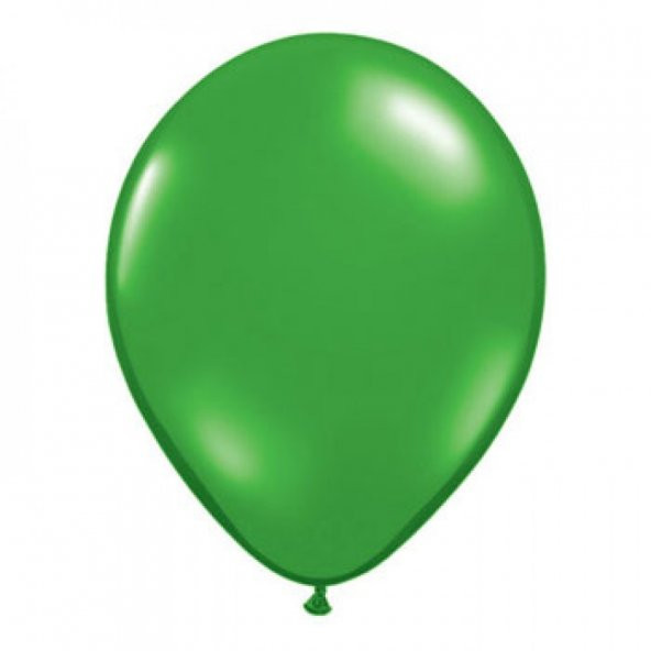 100 adet Baskısız Metalik Balon Yeşil + Balon Pompası