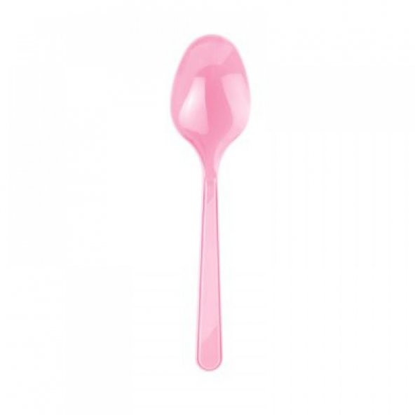 Kikajoy 25er adet Pembe Plastik Çatal, Plastik Kaşık, Plastik Bıçak - 2