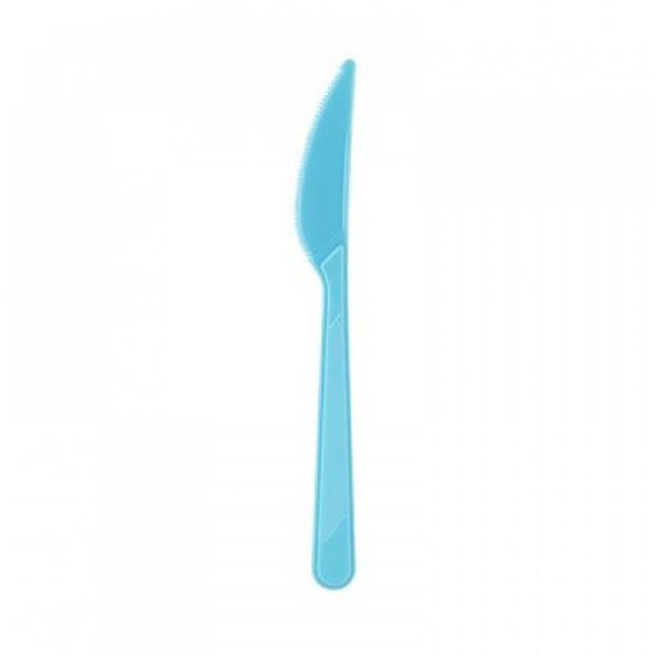 Plastik Çatal, Plastik Kaşık, Plastik Bıçak Set 25er adet Açık Mavi - 4
