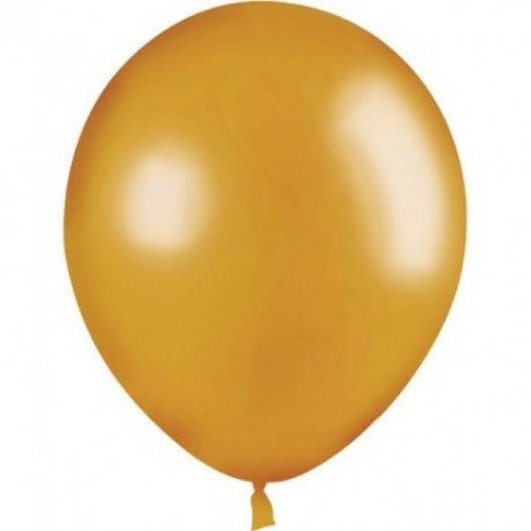 100 adet Baskısız Metalik Balon Gold + Balon Pompası