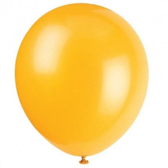 100 adet Baskısız Metalik Balon Turuncu + Balon Pompası