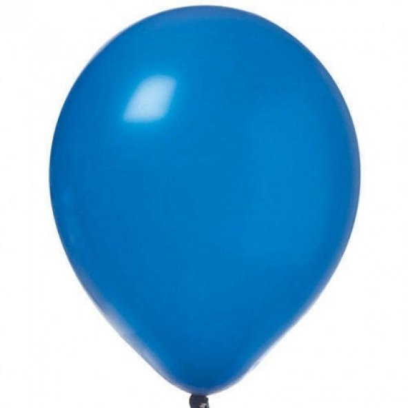 100 adet Baskısız Metalik Balon Mavi + Balon Pompası