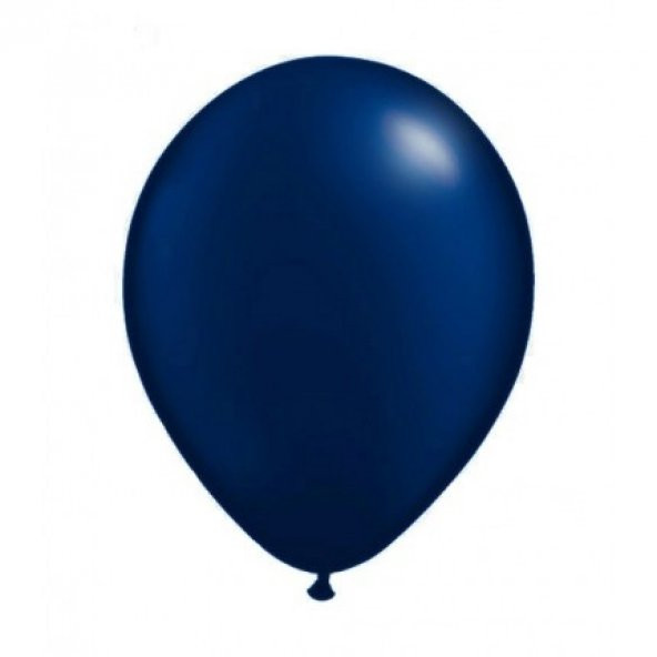 100 adet Baskısız Pastel Balon Lacivert + Balon Pompası