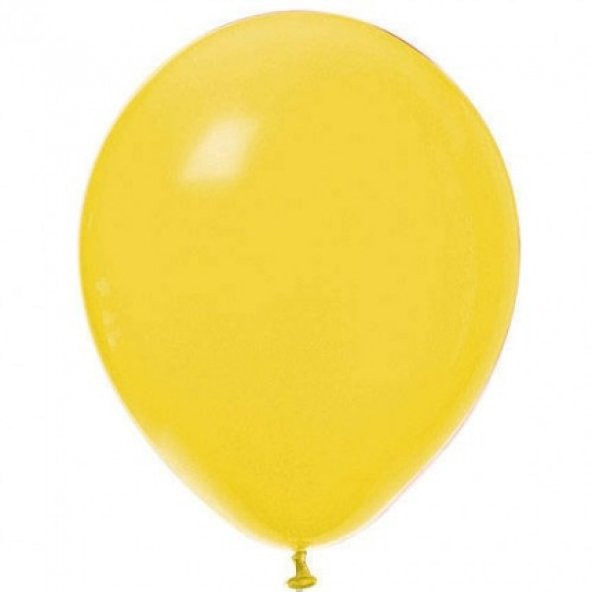 100 adet Baskısız Pastel Balon Sarı + Balon Pompası
