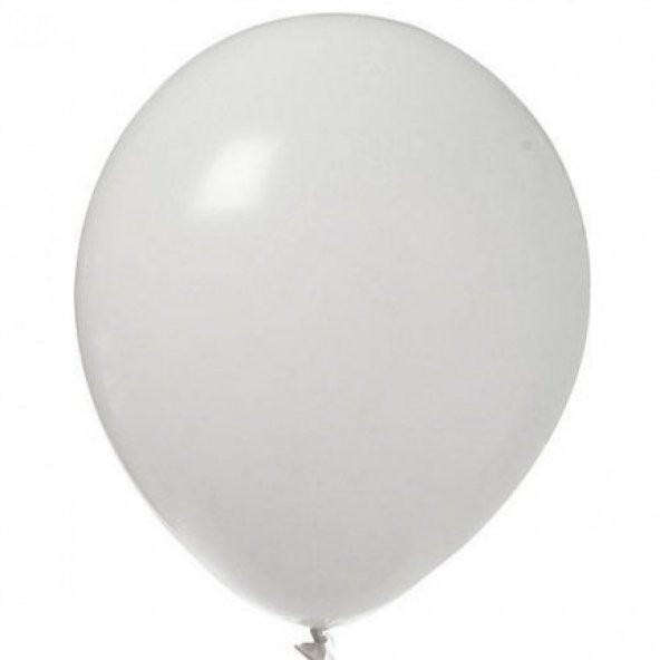 100 adet Baskısız Pastel Balon Beyaz + Balon Pompası