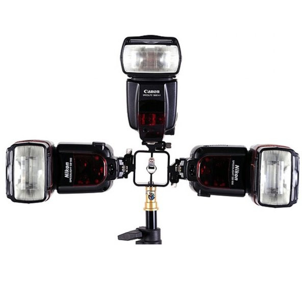 Tripod veya Işık Standı İçin 3 Flaş Sabitleme Adaptörü - 7
