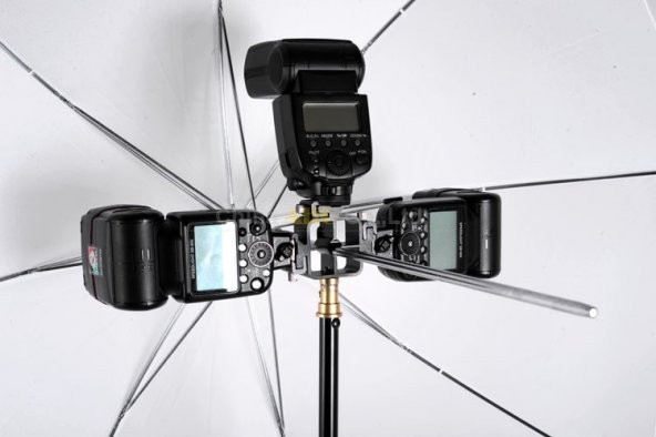 Tripod veya Işık Standı İçin 3 Flaş Sabitleme Adaptörü - 8