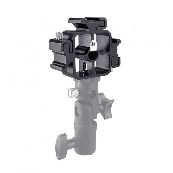 Tripod veya Işık Standı İçin 3 Flaş Sabitleme Adaptörü - 9