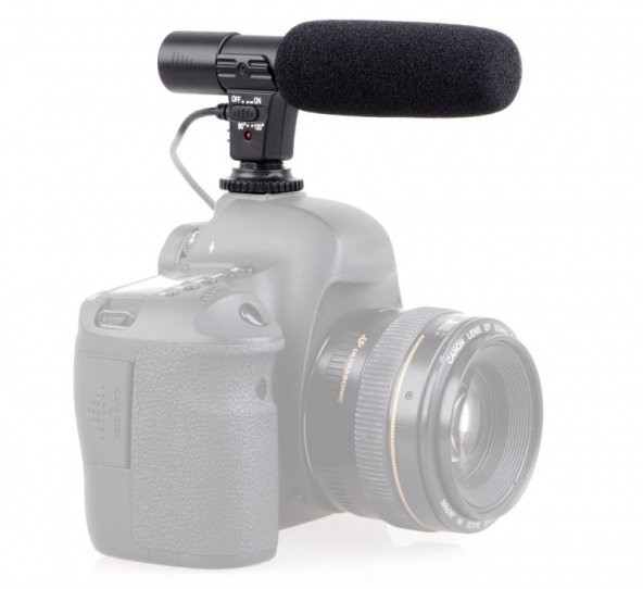 DSLR Makine ve Video Kamera İçin Stereo Mikrofon - 3