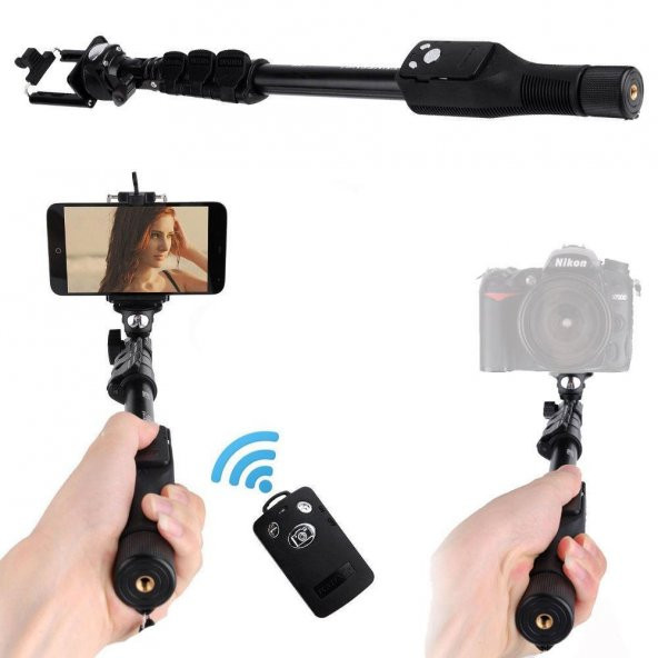 Yunteng Selfie Çubuğu Monopod Bluetooth Kumandalı Kablosuz Tripod - 7