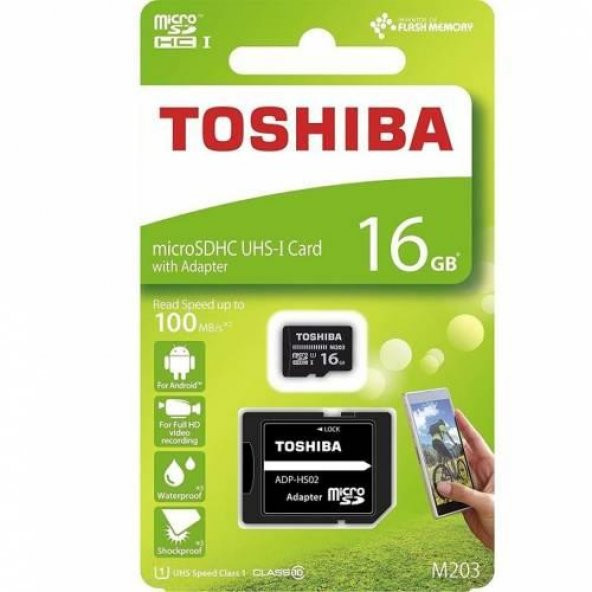 Toshiba 16GB Micro SDHC UHS-1 THN-M203K0160EA Hafıza Kartı