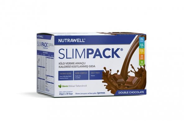 Nutrawell Slimpack Double Chocolate (Çikolatalı) 22 gr x 30 Şase
