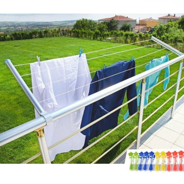 Pratik Balkon Çamaşır Kurutma Askılığı - Alüminyum Katlanır Askı