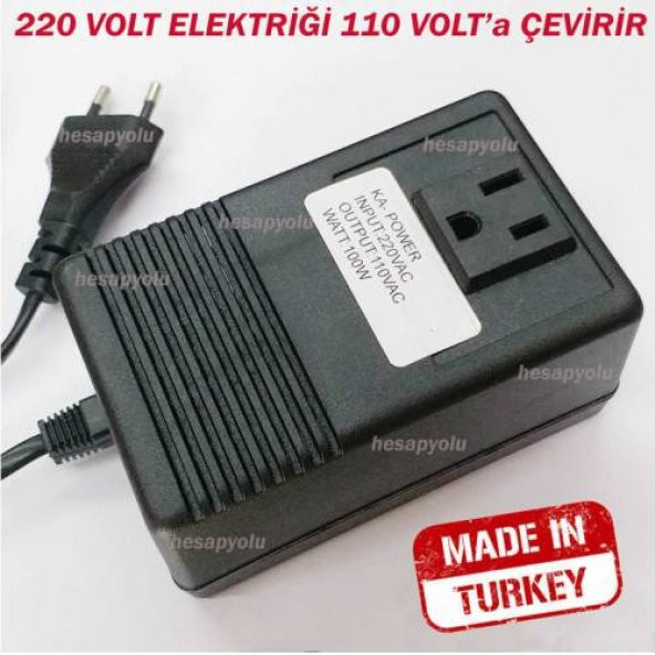 Elektrik gücü dönüştürücü konvertör 220 volt elektriği 110 volta