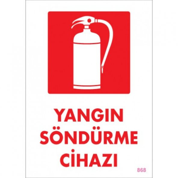 SÖNSAN UYARI LEVHALARI ''YANGIN SÖNDÜRME CİHAZI'' PVC 25*35