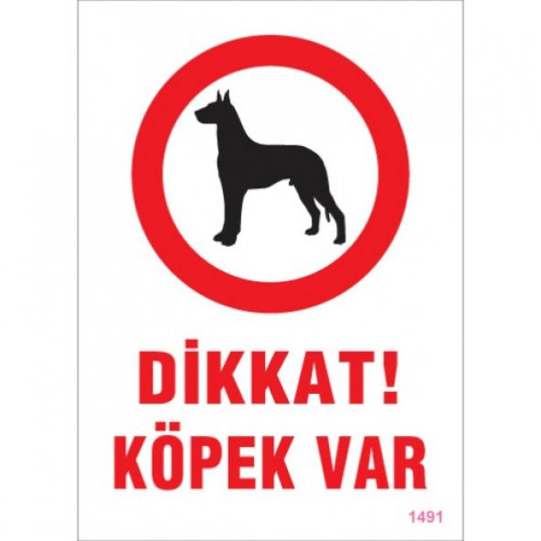 SÖNSAN UYARI LEVHALARI  -DİKKAT KÖPEK VAR - PVC 25X35 CM